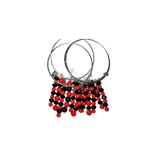 Red And Black Drip Bracelet Set